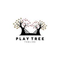 Tree Logo Design, Playground Vector, Education Tree Icon vector