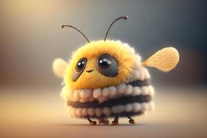 cute bee is smiling created by technology photo