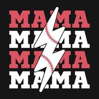 béisbol mamá vector camiseta diseño