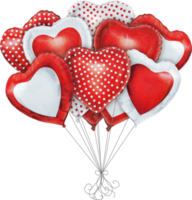 heart shaped realistic ballooons png