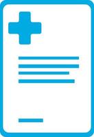 hospital notebook in modern blue flat style, element vector design