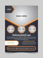 Flyer Design And Food flyer design template vector illustration