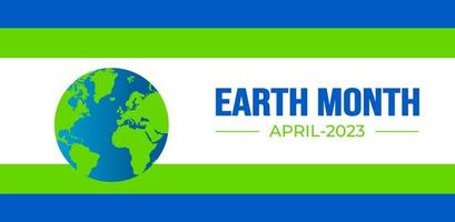 Earth Month background or banner design template celebrated in April. vector