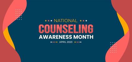 National Counseling Awareness Month background or banner design template celebrated in April. vector