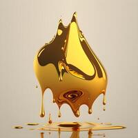 paint with gold color made by technology photo