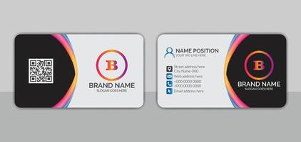 Modern visiting card template design vector