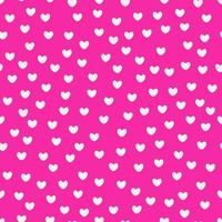 Abstract background of white hearts on a pink background. Vector illustration. Seamless pattern with hearts.