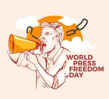 Aesthetic World Press Freedom Day Background Design vector