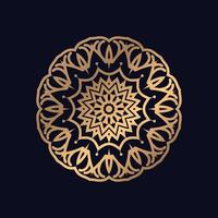 Luxury round lace mandala design background vector