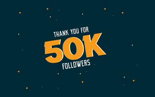 THANK YOU FOR 50K FOLLOWERS. SOCIAL MEDIA TEMPLATES. vector