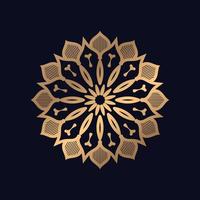 Beautiful golden mandala pattern background vector