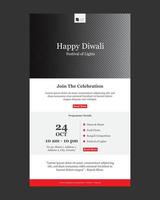 Diwali Celebration Newsletter Template vector