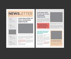 Corporate Newsletter Editorial Layout vector