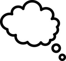 cloud bubble icon . Think bubble icon. speech bubble line vector icon.