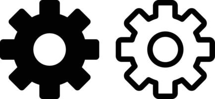 Gears isolated on white . Gear icon set . Settings icon on white background vector