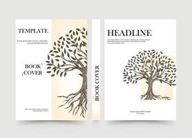 Book Cover minimalist tree vector design poster brochure design