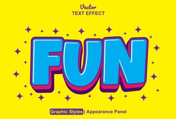 fun text effect with editable blue color graphic style.