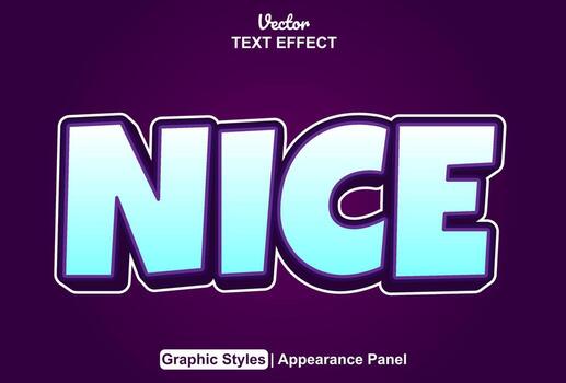 bonito texto efecto con editable azul color gráfico estilo. vector