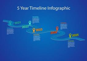 3d timeline road vector