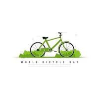 June 3 - World Bicycle Day vector illustration