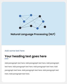 natural idioma Procesando, neuro lingüístico programación concepto bandera. nlp vector