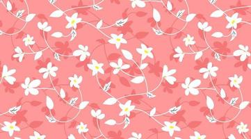 Chamomile flower on pink background. Abstract seamless pattern. Find fill pattern on swatches vector