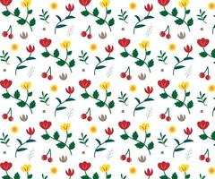 Colorful floral seamless pattern. cool for scrapbook, cover and label. cute and simple design. Find fill pattern on swatches vector