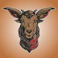 Goat Face Vector Illustration