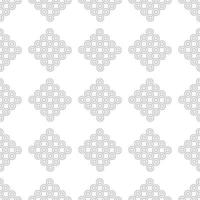 Seamless black and white pattern with diamond circles. Vector illustration.