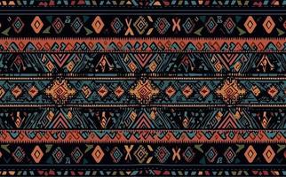 étnico resumen ikat modelo. sin costura modelo en tribal, gente bordado, mexicano estilo. azteca geométrico Arte ornamento diseño de impresión para alfombra, fondo de pantalla, ropa, envase, tela, cubrir, textil vector