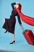 woman in black coat travel official vacation lifestyle photo