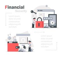 concept of money protection, financial saving insurance, safe business economy vector