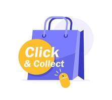 en línea compras concepto, plano diseño icono vector ilustración