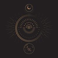 Celestial Magic Mystical and Esoteric Illustration vector