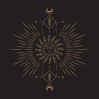 Celestial Magic Mystical and Esoteric Illustration vector
