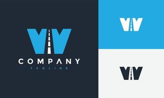 letter W highway logo vector