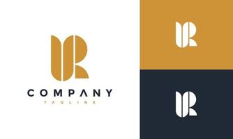 monogram letter UR logo vector