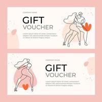 A set of gift certificates. Delicate pink pattern. Design for printing. Love banner, poster, flyer vector