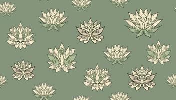 Lotus hand drawn illustrations, vector