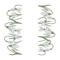 A frame of snowdrops for your design. vector