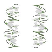 A frame of snowdrops for your design. vector