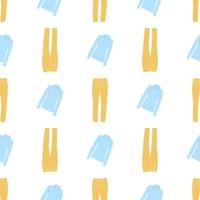 Color seamless pattern with spring fashion clothe. vector