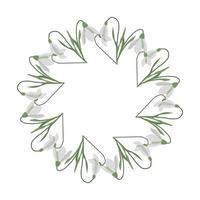 A frame of snowdrops for your design. vector