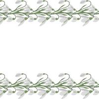 A frame of snowdrops for your design. vector