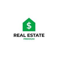 Vector money house logo design concept illustration idea