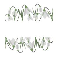 A frame of snowdrops for your design. vector