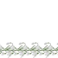A frame of snowdrops for your design. vector
