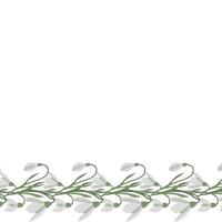 A frame of snowdrops for your design. vector