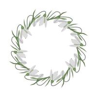 A frame of snowdrops for your design. vector