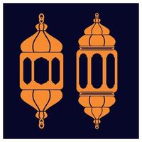 ramadhan ied lantern icon logo vector